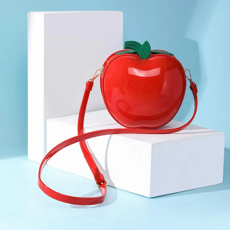 ITA bag apple transparent beautiful candy color summer bag new one-shoulder messenger small bag creative shape apple bag