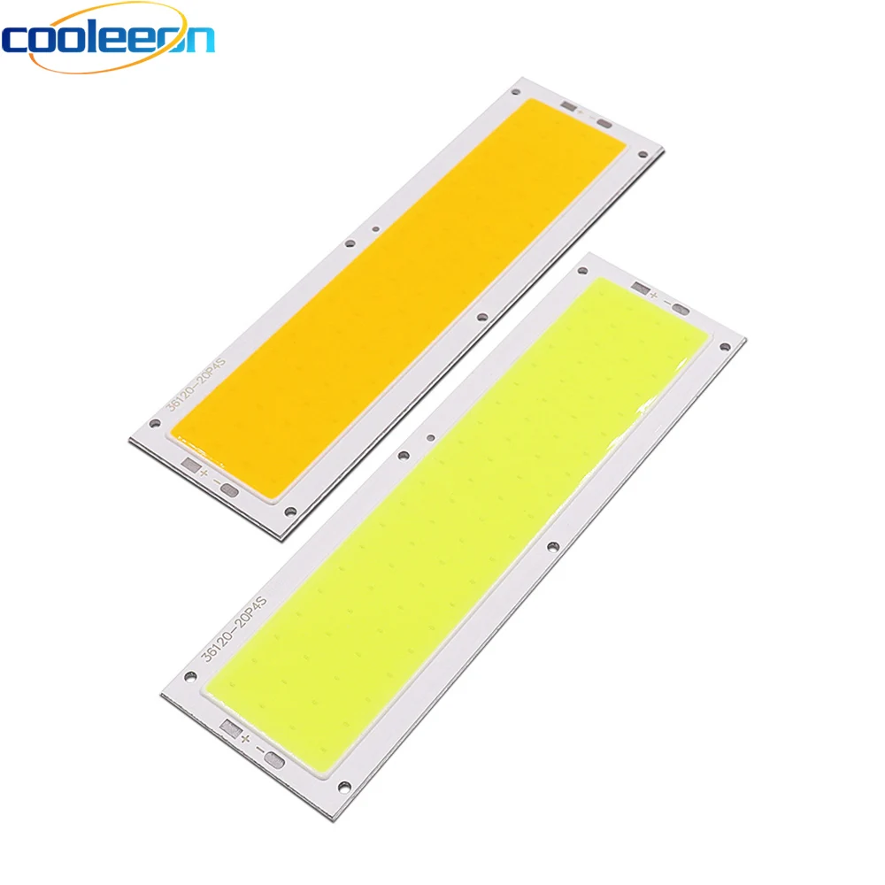 COOLEEON 120x36mm żarówka LED 12V 10W dioda elektroluminescencyjna czerwony niebieski ciepły naturalny chłodny biała lampka LED dla DIY oświetlenie