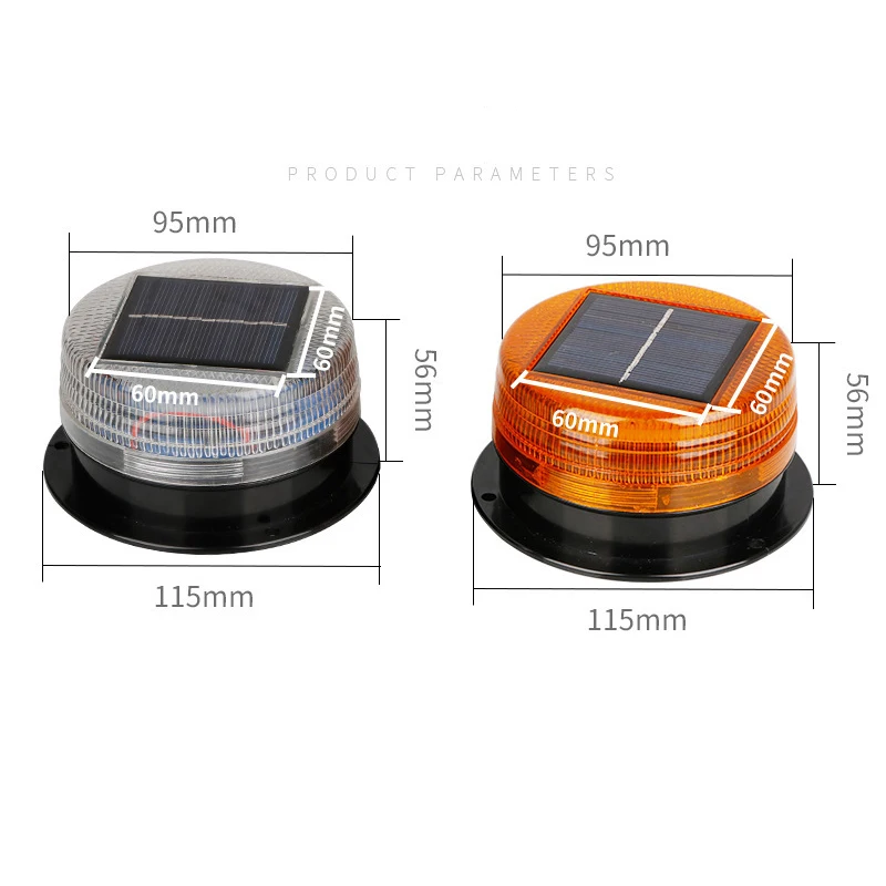 Solar Indicator Lights led flashing light lamp solar School bus car truck strobe signal Adsorption Night Safety warning light