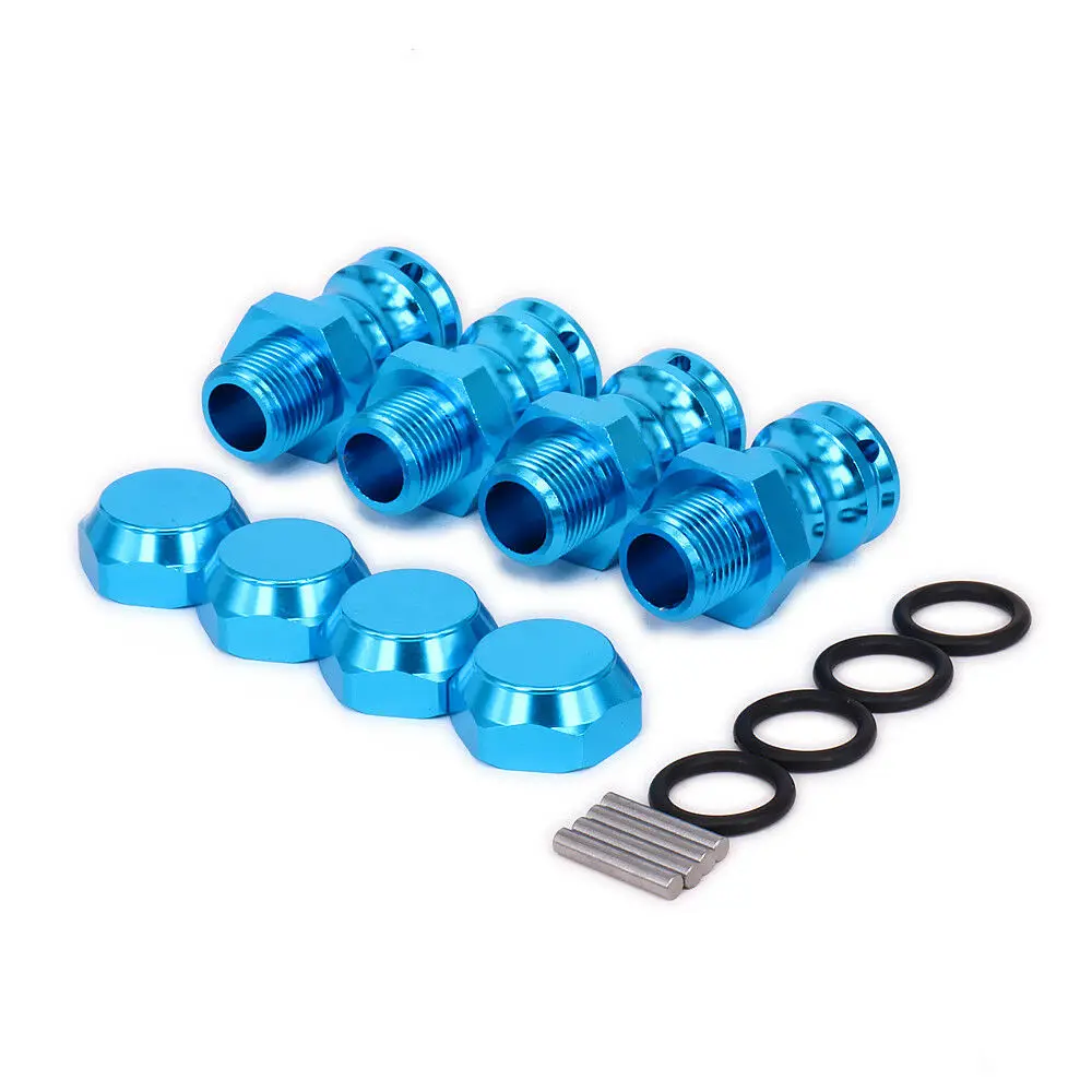 4sets Aluminum 17Mm Hex Drive 23mm Extension Adapter pin Diameter 2.5Mm 1/8 Extension Coupler For Model Car