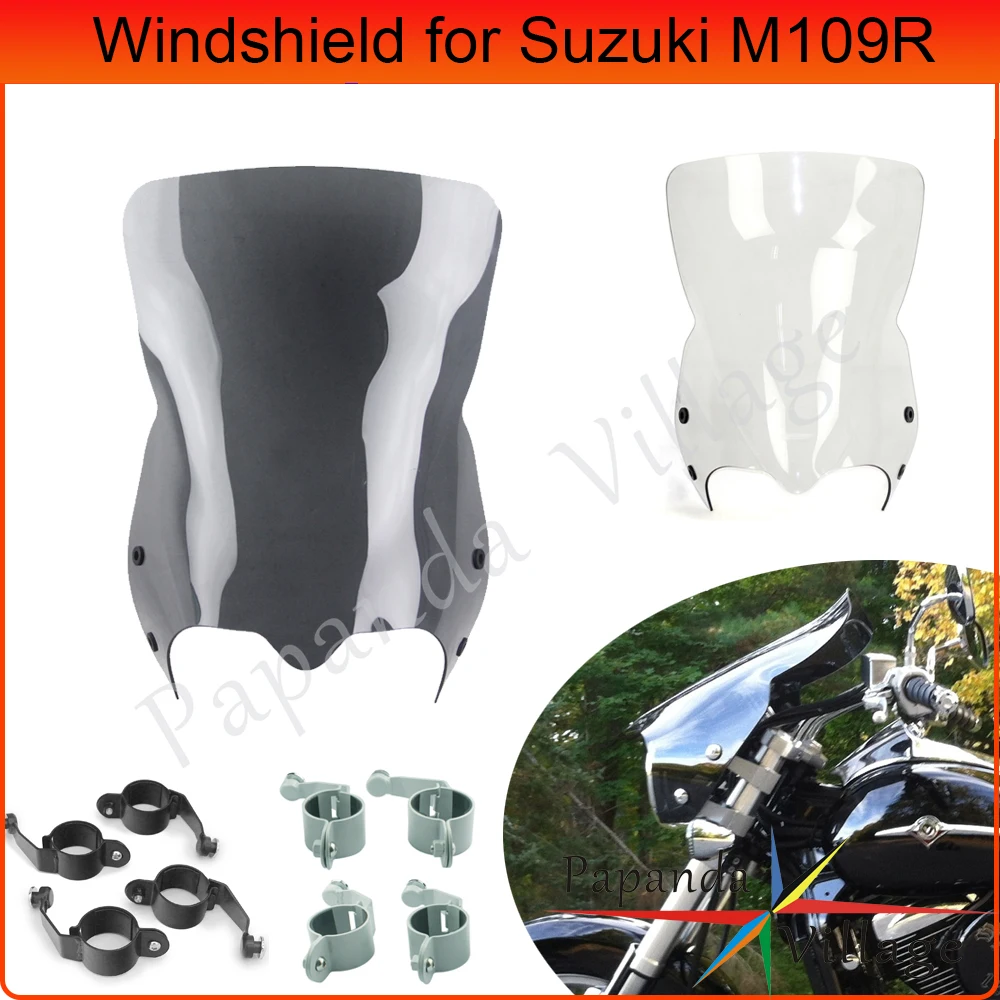 For Suzuki Boulevard M109R VZR1800 Cruiser Windshield Air Deflector Front Fairing Screen M1500 Intruder M90 M50 Tour Windshields