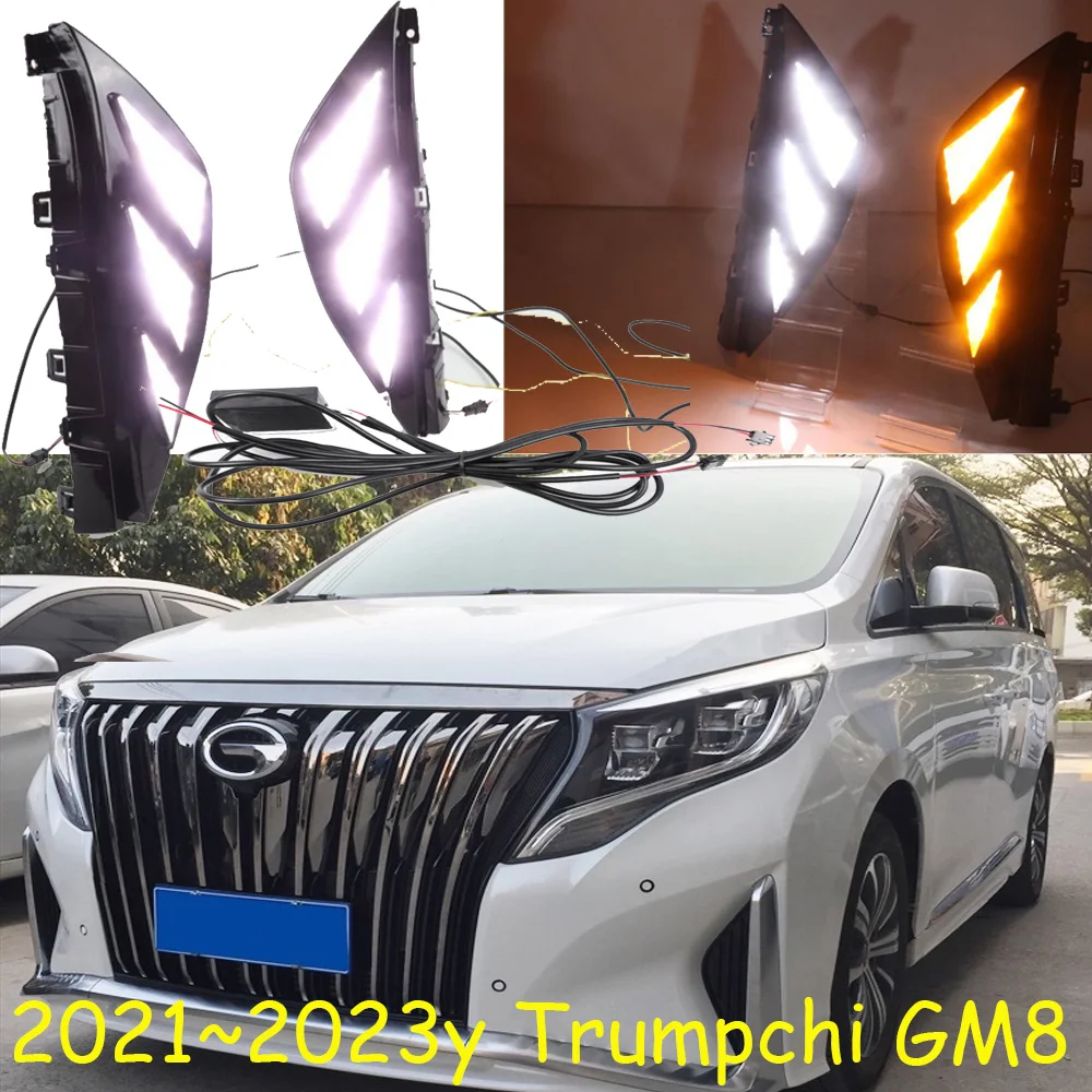 

car bumper headlight for Trumpchi M8 daytime light GM8 2021~2023y DRL car accessories LED headlamp Trumpchi M8 fog light