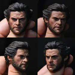 1/6 Hugh Jackman Male Head Carving PVC Head Sculpt Model Fit 12'' Soldier Action Figure Body Dolls