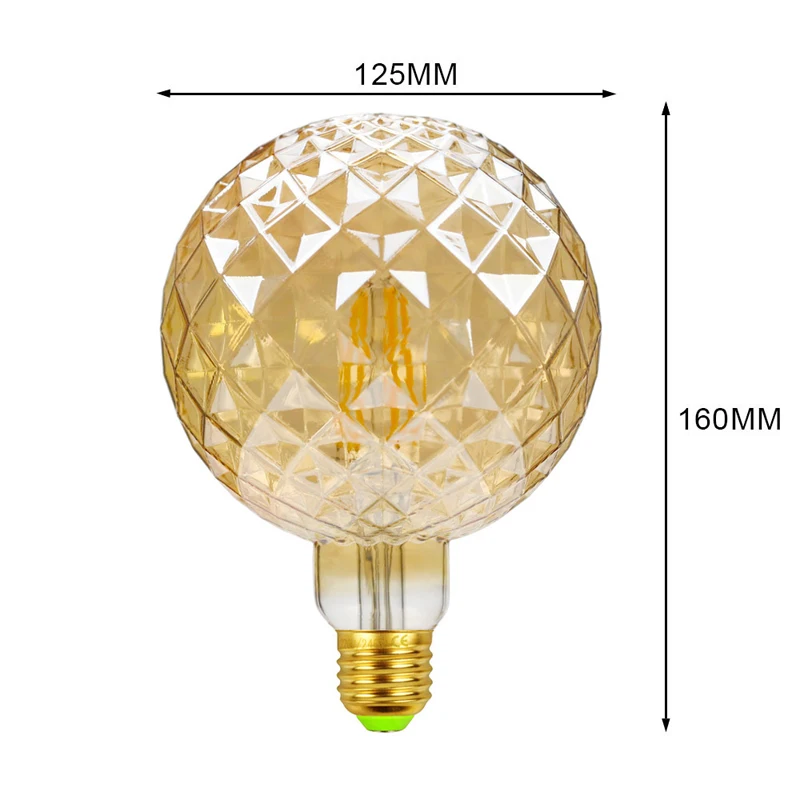 G125 Inner Pineapple Bulb LED Filament Bulb Retro Decoration Lamp 220V 4W E27 2700K Warm White Edison Bulb Ann Led E27