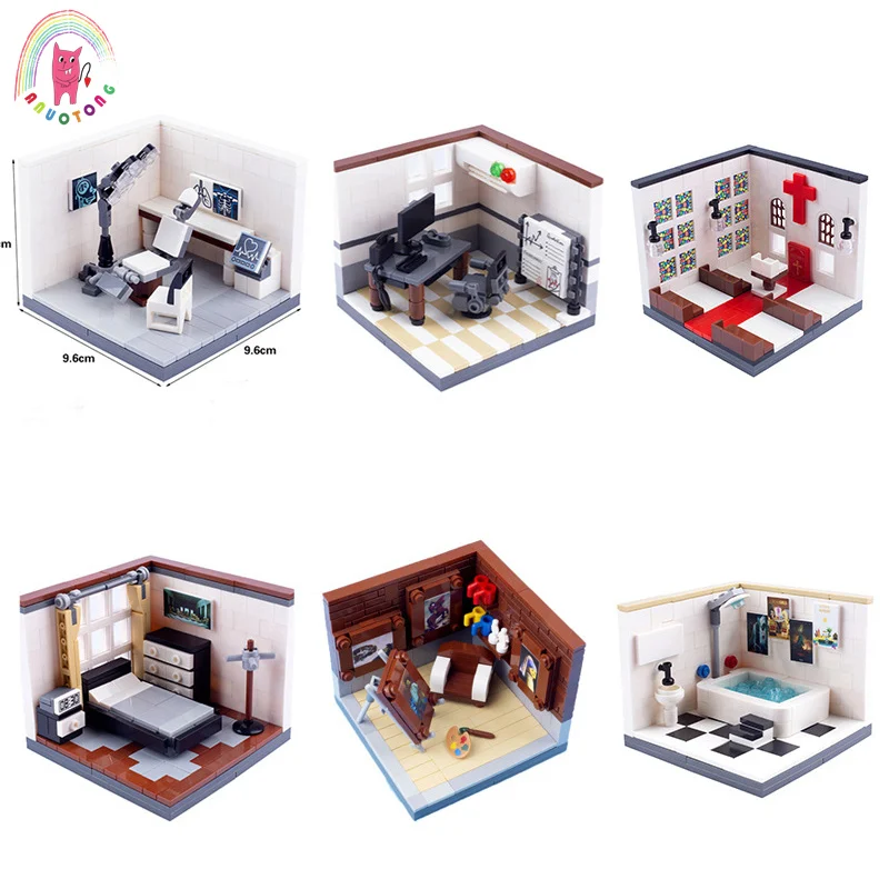 

MOC Citys Building Church Office Hospital Assembling Compatibel Met Major Brand Building Blocks Educational Toy DIY Model Bricks