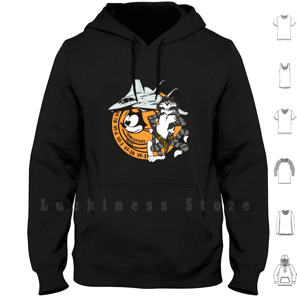 Tomcatters Rules Hoodie Tomcat F14 Grumman Navy Vf 31 Tomcatters Planes Jets Fighter