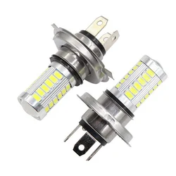 Faro LED antiniebla blanco para coche, Bombilla de conducción, flujo luminoso, temperatura de Color de 5630 LM, 800 ~ 6000 k, H4, H7, 33SMD, 6500, 12V, 1 unidad