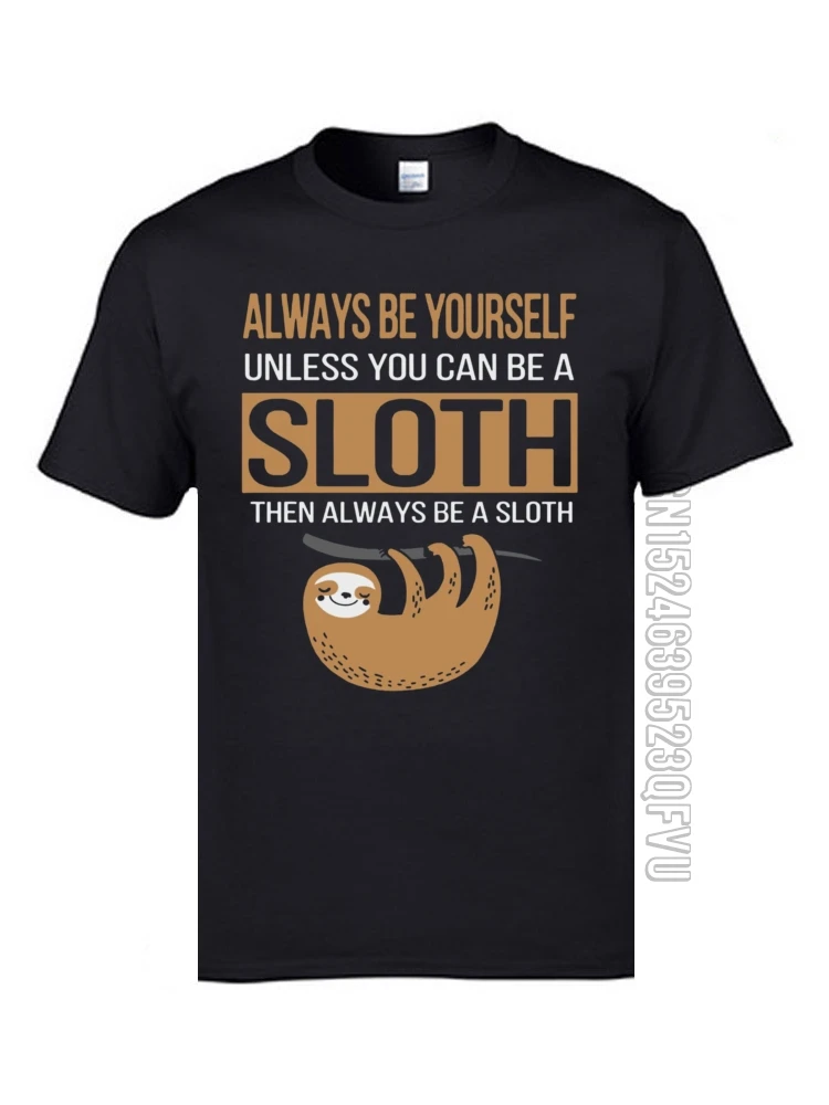 Love Cute Sloth Tee Shirts Comfortable Tops & Tees O Neck 100% Cotton Fabric Men's T Shirts Europe Tees Free Shipping Letter