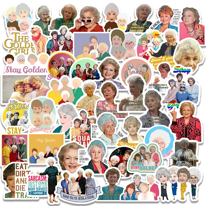 10/30/50pcs The Golden Girls Stickers Waterproof Skateboard Motorcycle Guitar Luggage Laptop Bicycle Sticker Kids Toys