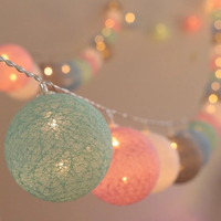 10/20/30 LEDs String Lights Cotton Thread Balls Home Decoration Lamp for Party Wedding Color Light String Christmas Decorations