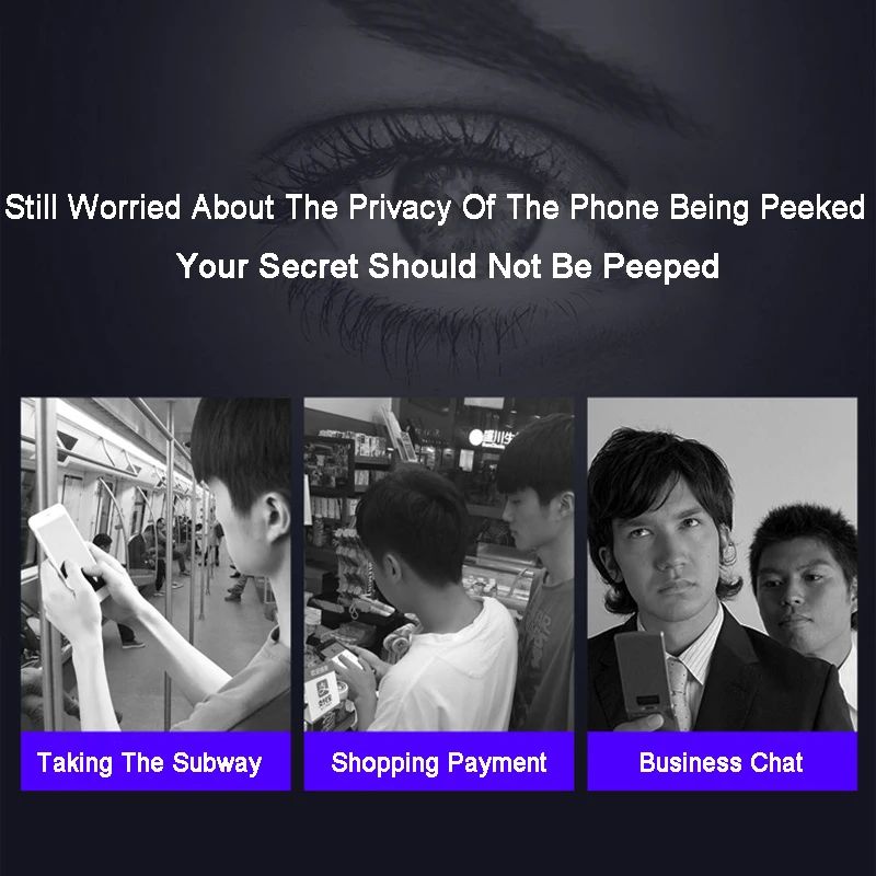 TOP MF Screen Protector Purple Light+Anti Peeping For iPhone 12 11 PRO MAX mini 6 6s 7 8 Plus X XS XR Secret-proof Privacy Glass