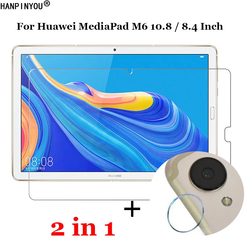 

2-в-1 передний протектор экрана из закаленного стекла для Huawei MediaPad M6 10,8/8,4 "мягкой объектив камеры Защитная пленка для экрана мобильного телефона
