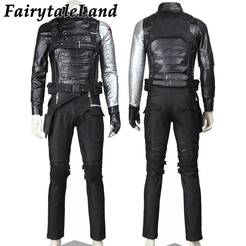 Winter Soldier Cosplay Costume Bucky Barnes Role-playing Cool Outfit Halloween Christmas Clothing With Accessories