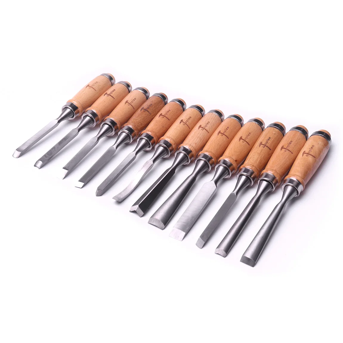 CHEERBRIGHT 12Pcs Alloy steel 8 Inch Wood Carving Chisel Carpenter DIY Engraving Woodworking Carving Hand Chisel Multi-type