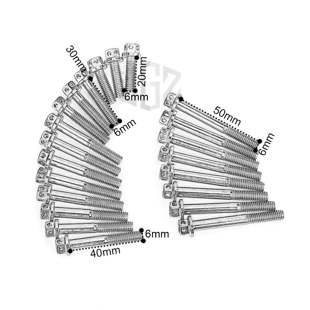 Motorcycle Crankcase Engine Screws Stainless Steel Bluing Gold Nut Cap Bolts Set for Yamaha LC135 S MX135 Sniper Classic 135