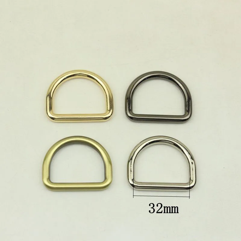 

30Pcs 32mm Metal O Dee D Ring Buckles Unwelded Clasp Web Belt Backpack Bags Purse Shoes Garment Collar Sewing DIY Leather Craft