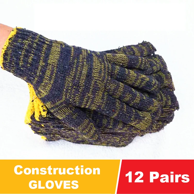 

Construction Cotton Men's Work Mechanical Gloves ECO Household Goods For Country House And Garden Protective Reusable Hand Glove