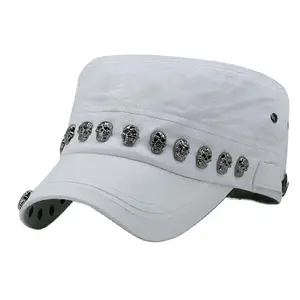Şapkaların kapanmasını tamamlamak için Punk kafatası perçin, askeri şapka, ordu, Avrupa, Latin Amerika, marka, moda tasarımı, ilkbahar, sonbahar, erkek snapback kap pamuk 8 en çok satan, beyzbol şapkası abd ordusu-no. 3
