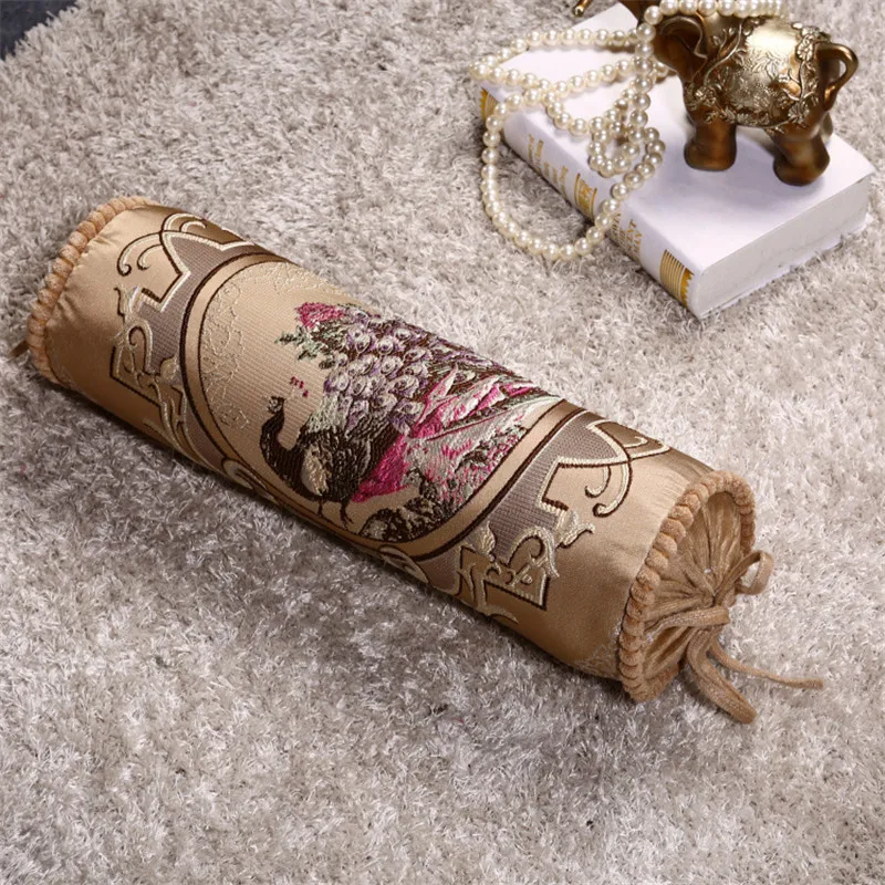 15*50 cm classical luxury cylindrical pillowcase sofa jacquard candy shaped cushion cover backrest home chair decor waist pillow