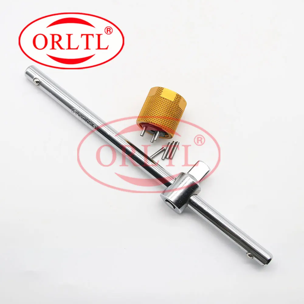 ORLTL Injection Dismounting Repair Kits Tool Three-Jaw Wrench For Common Rial Injector Orifice Plate Control Valve With 3 Pins