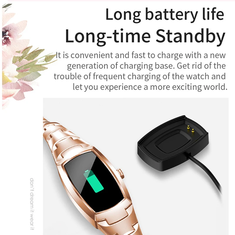 Novo h8 e h8 pro feminino smartwatch monitor de freqüência cardíaca pressão arterial relógio inteligente banda rastreador fitness senhora pulseira