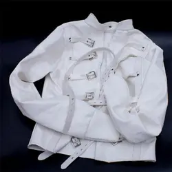 Veste droite de harnais de corps pour costume, arméléon de retenue, blanc, droit d'asile, S, M, L, XL