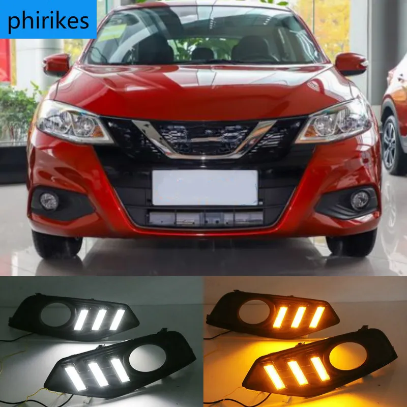 

1 Pair For Nissan Tiida 2016-2019 of 12V Car Auto LED Daytime Running Light Lamp DRL Fog Lamp