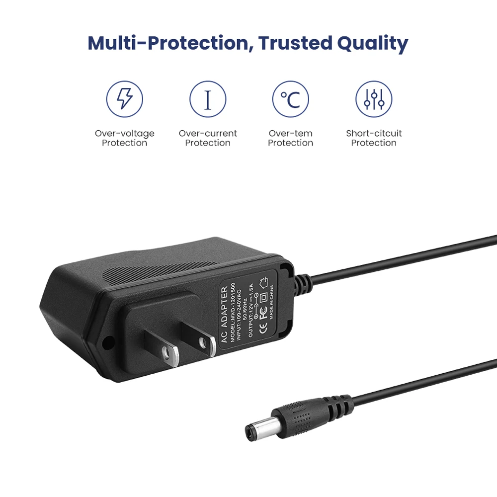 AIYIMA الصوت مكبر صوت امدادات الطاقة AC100-240V إلى DC12V 1.5A محول الاتحاد الأوروبي الولايات المتحدة المملكة المتحدة الاتحاد الافريقي التوصيل لتقوم بها بنفسك للمنزل الطاقة أمبير شاحن