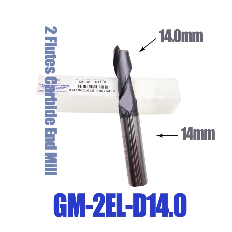 10pcs ZCC 14mm End Mill GM-2EL-D14.0 Solid Carbide EndMill 2 flutes long cutting edge Milling Cutter