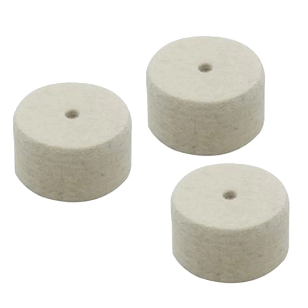 3 Pieces Drum Pedal Beater Hammer Felt Pad Percussion Instrument Accessory 49x30x6mm