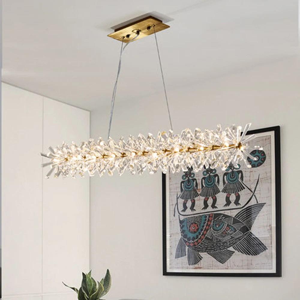 

New design modern crystal lamp pendant light AC110V 220v luster LED dining room living room hanging lamps