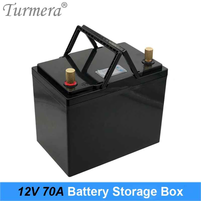 Turmera 12V 70Ah 50Ah 105Ah Battery Storage Box LCD Display Handheld for Solor Energy Systems and Uninterrupted Power Supply Use