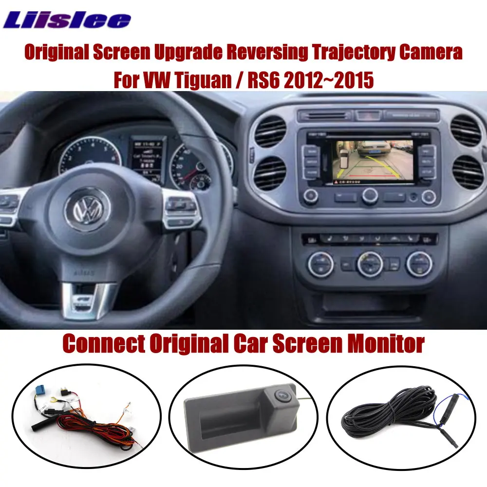 Car Reverse Camera For VW Tiguan (5N) 2009-2015 MQB MIB System Auto Intelligent Track Image Rearview Original Screen Upgrade