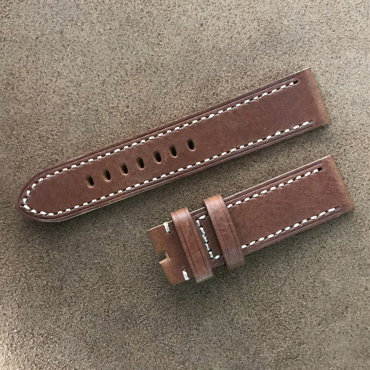 Hruodland Vintage Bracelet Cow Leather Band 22mm For Hruodland Diver Watches Strap Bronze Watchband Replacement Accessories