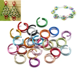 Lote de anillos abiertos de Metal para joyería, lote de 300 unidades de 6, 8 y 10mm, conectores de anillos divididos de colores para joyería artesanal