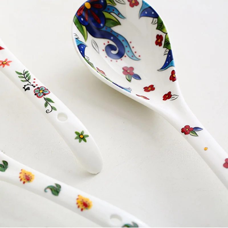 Ceramic SSpoon Utensilios Cucharas Cuchara poon Household Tableware for Soup Large Spoons Soup посуда Посуда рамен cuillère louç