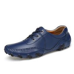 Chaussures de Golf en cuir imperméables pour hommes, antidérapantes, respirantes, décontractées, pour le travail, le Sport en plein air, grande taille