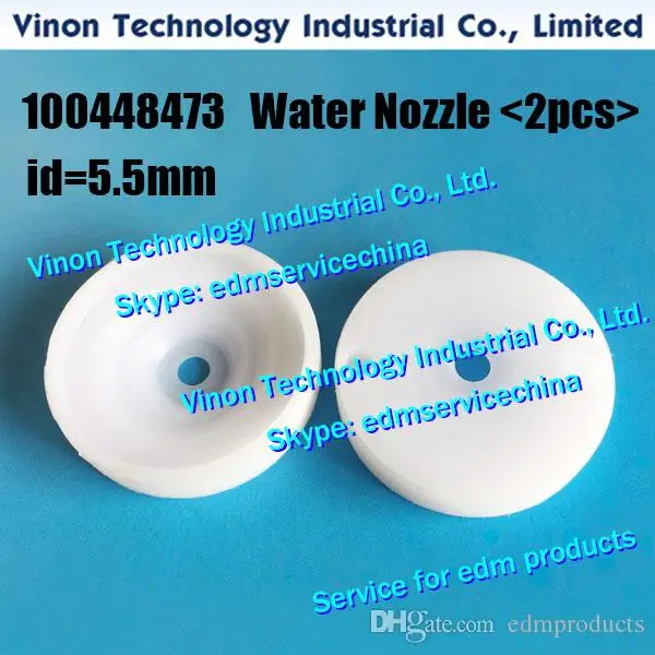 (2pcs) C206 Water Nozzle flat type 448.473 Ø5.5mm / Ø3mm Lower for ROBOFIL 1020,2020,4020 100448473, 100.448.473 Charmilles edm