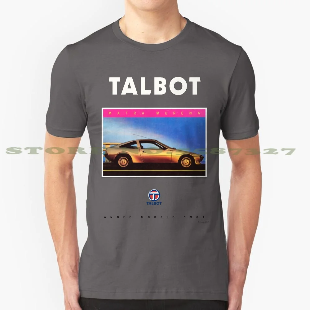 Talbot Matra Murena 100% Pure Cotton T-Shirt Matra Simca Bagheera Murena Rancho Sports Classic Cars Coupe French France 1970S