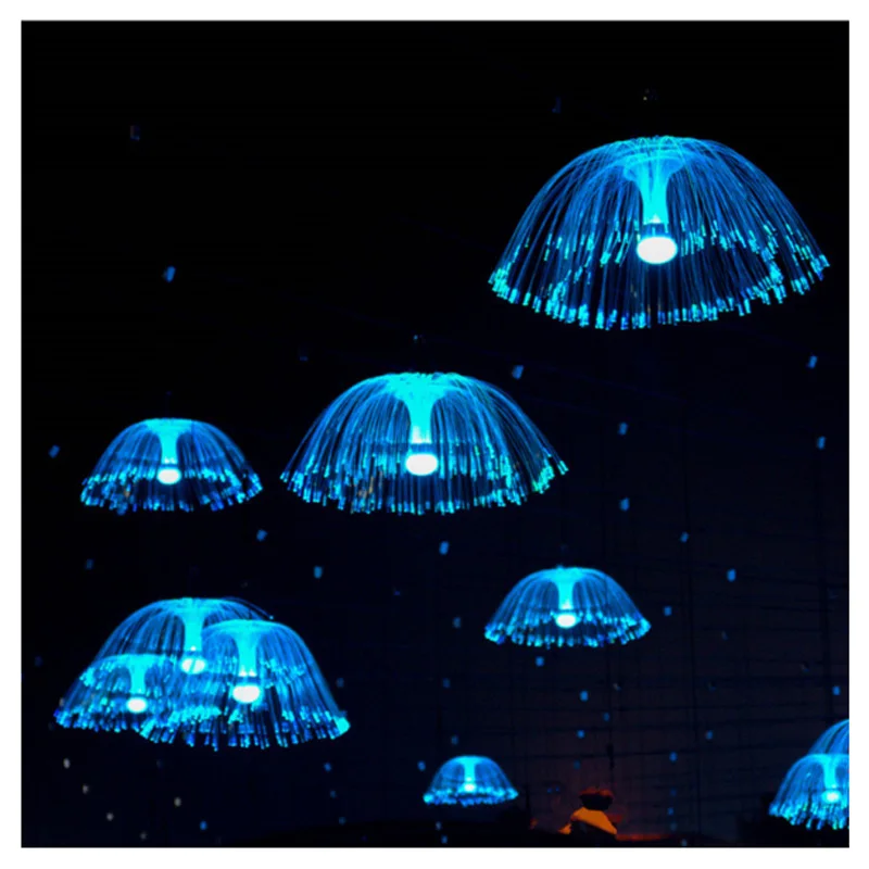 

Outdoor Fiber Optic Jellyfish String Light Christmas Dandelion Fairy Light Hanging Garland Lamp For Garden Patio Tree Decor