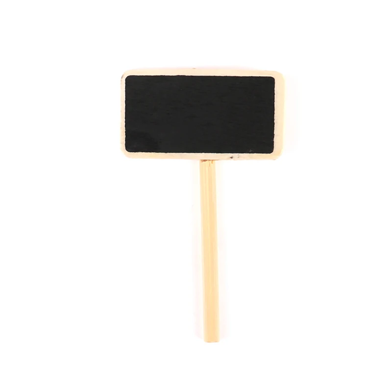 50pcs Mini Wood Blackboard  Message Slate Rectangle Clip  Panel Card Memos Label Digit Table