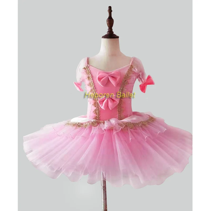 

Pink Color Swan Ballet Costume For Doll Fairy Stage Show, Professional Adult Or Children Ballet Tutu For Competition