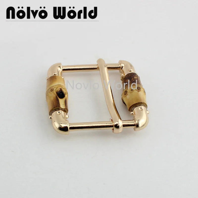 

5-20-100 pieces 31*33mm 1-1/4 Inch 31*33mm 1-1/4" natural bamboo hanger connects handbags handles strap adjust buckle