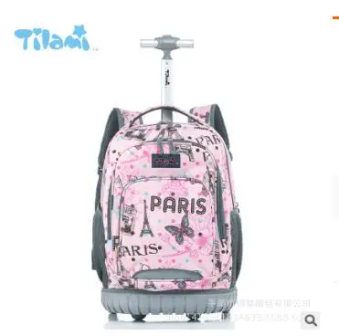 

Children School Rolling backpack 18 inch Wheeled backpack kids School backpack On wheels Trolley backpacks bags for teenagers