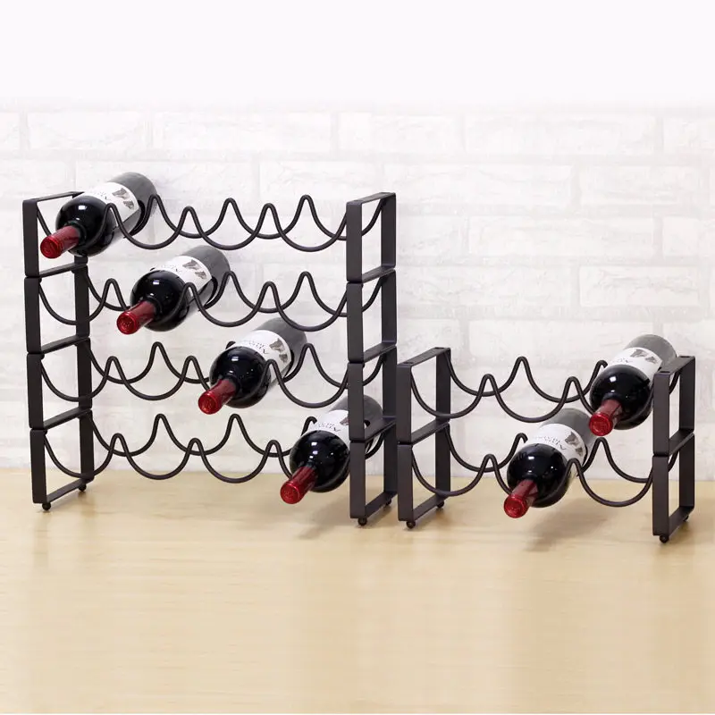 Durable Iron Wine Bottle Holders Creative Practical Home Living Room Decorative Cabinet Wine Display Storage Racks Bar Wine Rack