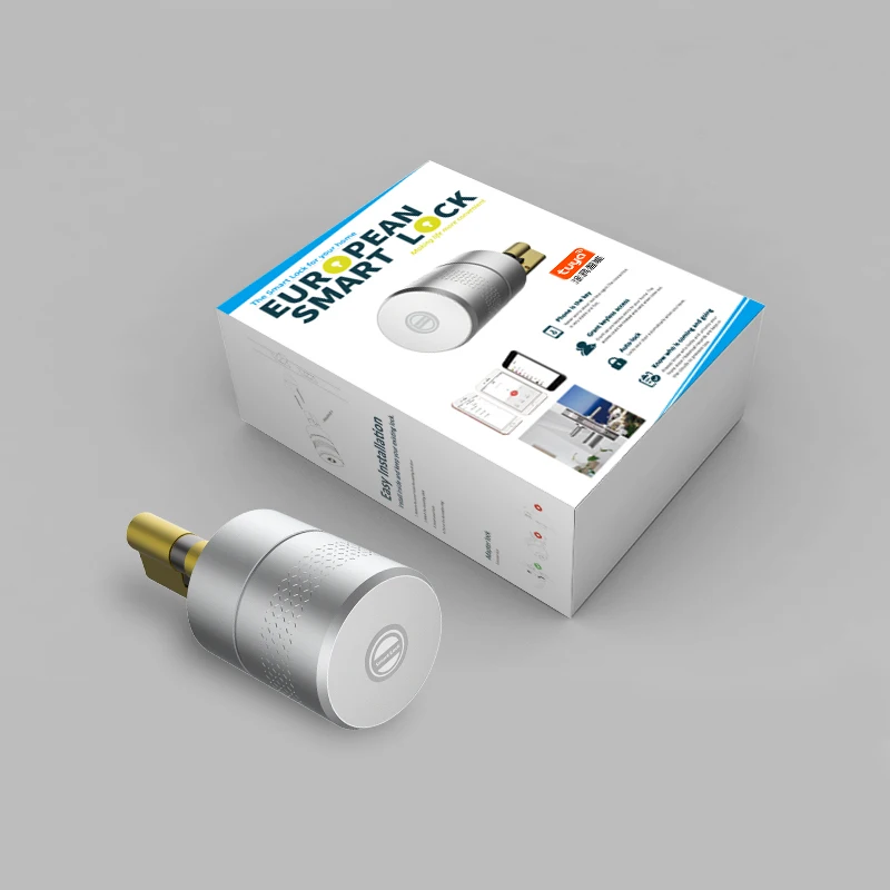 Zemismart Tuya kunci pintar Zigbee, kunci pintu keamanan cerdas silinder inti kunci dengan kunci App Buka kunci jarak jauh