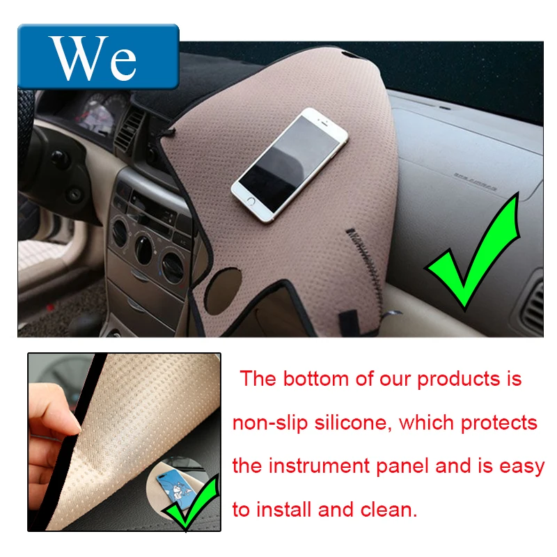 Car Dashboard Cover For Mitsubishi Pajero Montero 2007 2008-2015 2016 2017 Mat Protector Sun Shade Dashmat Board Pad Auto Carpet
