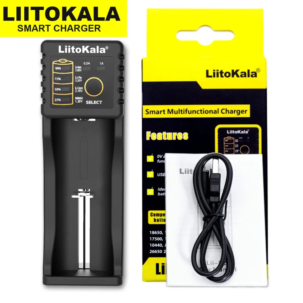 Liitokala Lii-500 Lii-PD4 3.7V 18650 21700 26650 1.2V AA AAA For 18350 18500 16340 17500 25500 10440 17350 Battery Charger