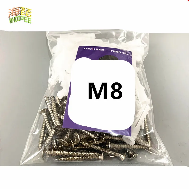 5-10pcs M5 M6 M7 M8 M10 M12 Ribbed Plastic Anchor Wall Plastic Expansion Pipe Tube Wall Plugs For Self-tapping Screws