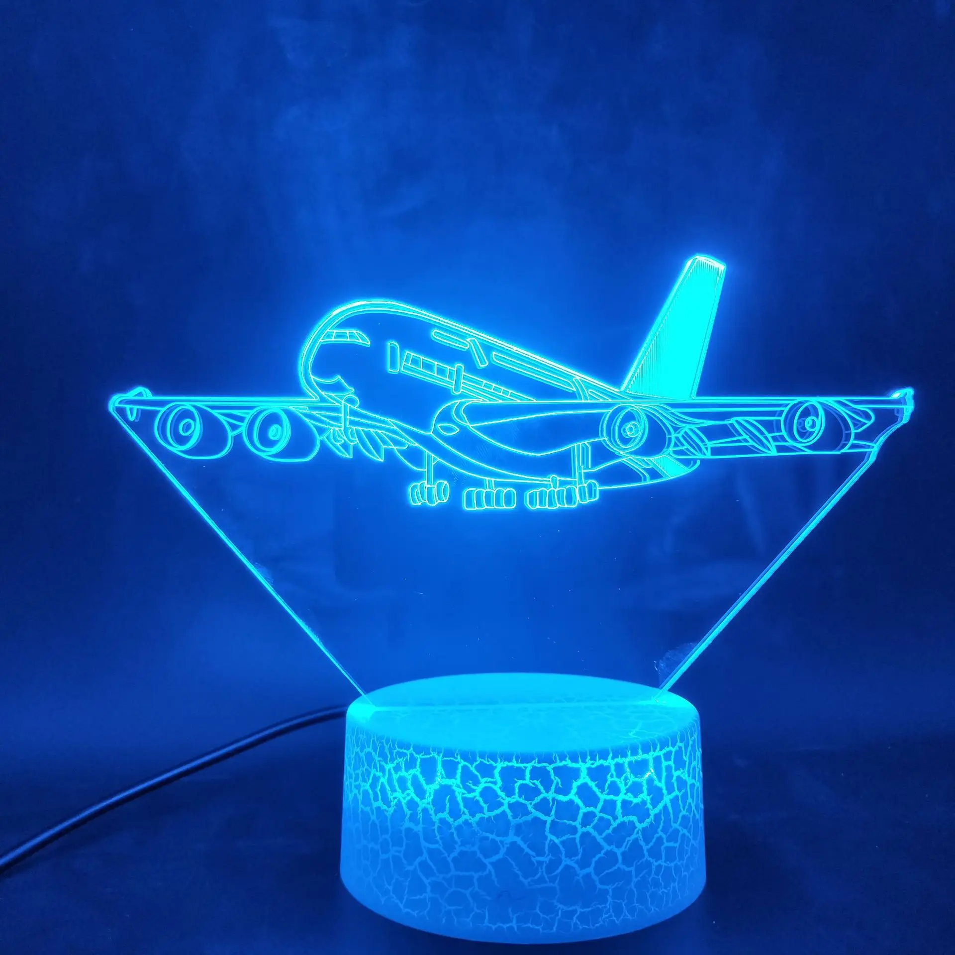 Plane 3D Lamp Illusion Night Light for Bedroom Decoration Table Lamp Gift Toys for Kids Birthday Party Boy Christmas Present